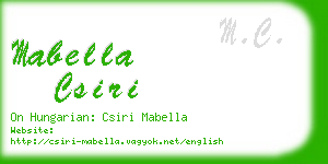 mabella csiri business card